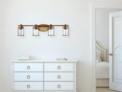 KICHLER Wandleuchte ASHLAND BAY In Messing Für Badezimmer & Wohnraum, Breite 86cm -Bestes Beleuchtungs Geschäft wandleuchte ashland bay in messing fuer badezimmer 5