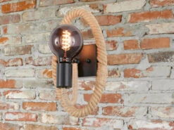 MeineWunschleuchte Wandleuchte Design Maritim - Taulampe Mit Seil & Deko LED -Bestes Beleuchtungs Geschäft wandleuchte design maritim taulampe mit seil deko 1 3