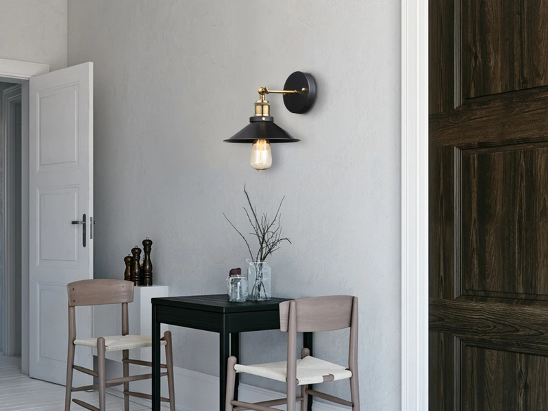 Globo Wandleuchte LENIUS Mit Schwenkbarem Metallschirm Schwarz Ø22cm 8 Globo Wandleuchte LENIUS Mit Schwenkbarem Metallschirm Schwarz Ø22cm – Bild 6