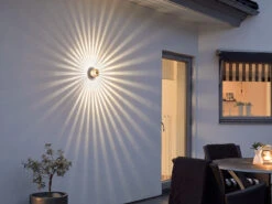 Konstsmide Wandleuchte MONZA Effektvolle Beleuchtung, Bronzefarbenes Massives Aluminium -Bestes Beleuchtungs Geschäft wandleuchte monza effektvolle beleuchtung bronzefa 3