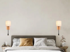 Trio Leuchten Wandleuchte NILAM Mit LED Leselampe & Rundem Stoffschirm In Beige, Höhe 30cm -Bestes Beleuchtungs Geschäft wandleuchte nilam mit led leselampe rundem stoffsc 6