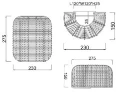 Trio Leuchten Wandleuchte RUNA Korbleuchte Mit Sisal Geflecht Lampenschirm Höhe 27,5cm -Bestes Beleuchtungs Geschäft wandleuchte runa korbleuchte mit sisal geflecht la 7