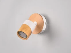 Trio Leuchten Wandstrahler ARUNI Korpus Und Lampenschirm Naturholz & Metall Weiß, 13cm -Bestes Beleuchtungs Geschäft wandstrahler aruni korpus und lampenschirm naturho 5