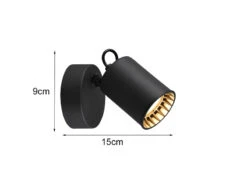 Trio Leuchten Wandstrahler PAGO Metallschirm Schwarz - 1 Spot Schwenkbar - Ø 6cm -Bestes Beleuchtungs Geschäft wandstrahler pago metallschirm schwarz 1 spot schw 3