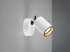 Trio Leuchten Wandstrahler PAGO Metallschirm Weiß - 1 Spot Schwenkbar - Ø 6cm -Bestes Beleuchtungs Geschäft wandstrahler pago metallschirm weiss 1 spot schwen 2