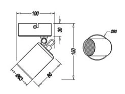 Trio Leuchten Wandstrahler PAGO Metallschirm Weiß - 1 Spot Schwenkbar - Ø 6cm -Bestes Beleuchtungs Geschäft wandstrahler pago metallschirm weiss 1 spot schwen 6