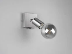 Reality Leuchten Wandstrahler Spot VANNES 1 Flammig Mit Schalter, Silber 9x11cm -Bestes Beleuchtungs Geschäft wandstrahler spot vannes 1 flammig mit schalter si 2