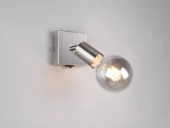 Reality Leuchten Wandstrahler Spot VANNES 1 Flammig Mit Schalter, Silber 9x11cm -Bestes Beleuchtungs Geschäft wandstrahler spot vannes 1 flammig mit schalter si 3