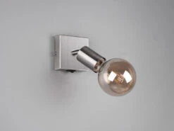 Reality Leuchten Wandstrahler Spot VANNES 1 Flammig Mit Schalter, Silber 9x11cm -Bestes Beleuchtungs Geschäft wandstrahler spot vannes 1 flammig mit schalter si 4