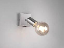 Reality Leuchten Wandstrahler Spot VANNES 1 Flammig Mit Schalter, Silber 9x11cm -Bestes Beleuchtungs Geschäft wandstrahler spot vannes 1 flammig mit schalter si 5