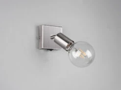 Reality Leuchten Wandstrahler Spot VANNES 1 Flammig Mit Schalter, Silber 9x11cm -Bestes Beleuchtungs Geschäft wandstrahler spot vannes 1 flammig mit schalter si 6