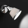 Wofi Wandstrahler ZOON Silber Chrom Mit Stoffschirm Spot Schwenkbar -Bestes Beleuchtungs Geschäft wandstrahler zoon silber chrom mit stoffschirm spo