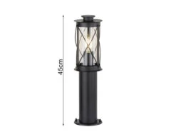 Wofi Wegeleuchte DELIAN In Laternenoptik, Stahl Schwarz Mit Klarglas, 45cm -Bestes Beleuchtungs Geschäft wegeleuchte delian in laternenoptik stahl schwarz 1 3