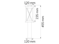 Wofi Wegeleuchte DELIAN In Laternenoptik, Stahl Schwarz Mit Klarglas, 45cm -Bestes Beleuchtungs Geschäft wegeleuchte delian in laternenoptik stahl schwarz 1 4