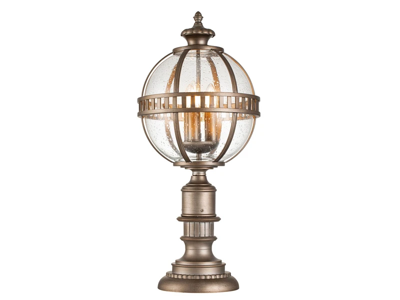 KICHLER Wegeleuchte HALLERON Im Jugendstil Mit Glaskugel, Bronze Höhe 70cm 4 KICHLER Wegeleuchte HALLERON Im Jugendstil Mit Glaskugel, Bronze Höhe 70cm – Bild 2