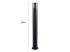 Trio Leuchten Wegeleuchte HOOSIC Aus Aluminium In Schwarz / Rauchfarbig, Höhe 80cm -Bestes Beleuchtungs Geschäft wegeleuchte hoosic aus aluminium in schwarz rauchf 3