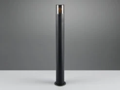 Trio Leuchten Wegeleuchte HOOSIC Aus Aluminium In Schwarz / Rauchfarbig, Höhe 80cm -Bestes Beleuchtungs Geschäft wegeleuchte hoosic aus aluminium in schwarz rauchf 4