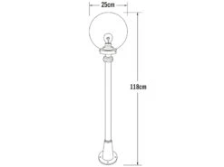 Konstsmide Wegeleuchte ORION Aluminium Weiß Mit Glaskugel, Höhe 118cm 9 Konstsmide Wegeleuchte ORION Aluminium Weiß Mit Glaskugel, Höhe 118cm -Bestes Beleuchtungs Geschäft wegeleuchte orion aluminium weiss mit glaskugel ho 2