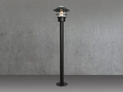 Elstead Lighting Wetterfeste Pollerleuchte HELSINGOR Aus Edelstahl, Schwarz Höhe 100cm -Bestes Beleuchtungs Geschäft wetterfeste pollerleuchte helsingor aus edelstahl 1 10