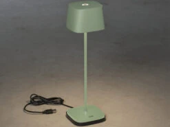 Konstsmide Wiederaufladbare LED Outdoor Akku Tischleuchte CAPRI Dimmbar Grün, Höhe 36cm -Bestes Beleuchtungs Geschäft wiederaufladbare led outdoor akku tischleuchte cap 6