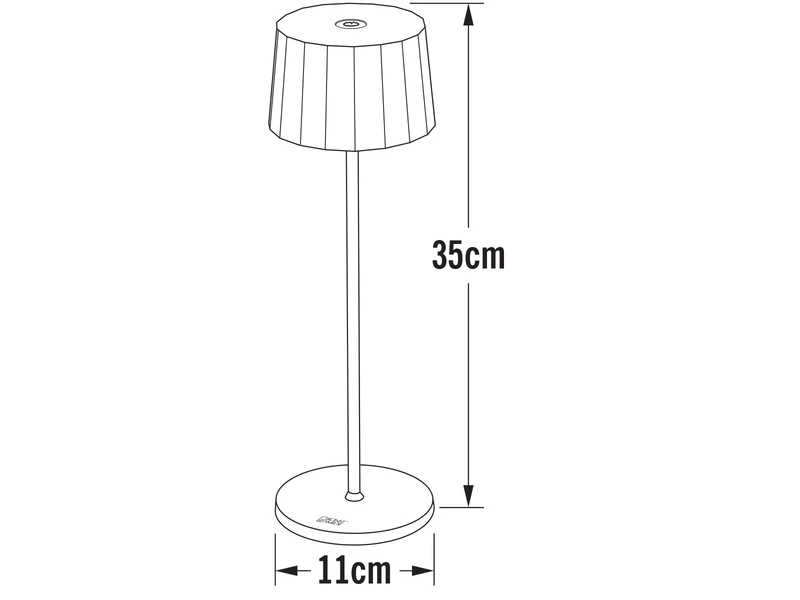 Konstsmide Wiederaufladbare LED Outdoor Akku Tischleuchte POSITANO Dimmbar Schwarz, H: 35cm 6 Konstsmide Wiederaufladbare LED Outdoor Akku Tischleuchte POSITANO Dimmbar Schwarz, H: 35cm – Bild 4