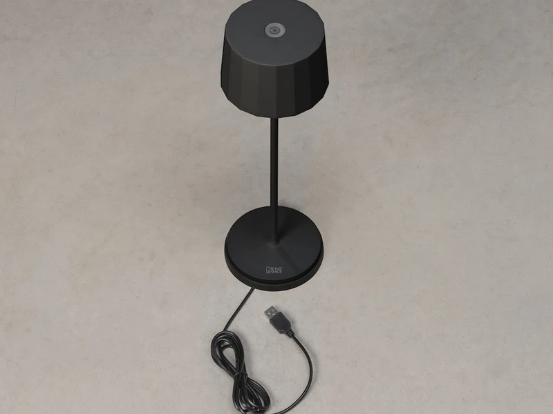 Konstsmide Wiederaufladbare LED Outdoor Akku Tischleuchte POSITANO Dimmbar Schwarz, H: 35cm 7 Konstsmide Wiederaufladbare LED Outdoor Akku Tischleuchte POSITANO Dimmbar Schwarz, H: 35cm – Bild 5