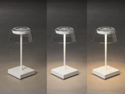 Konstsmide Wiederaufladbare LED Outdoor Akku Tischleuchte SCILLA Dimmbar In Weiß, Höhe 27cm -Bestes Beleuchtungs Geschäft wiederaufladbare led outdoor akku tischleuchte sci 5