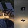 Konstsmide Wiederaufladbare LED Outdoor Tischleuchte CAPRI Dimmbar In Schwarz, Höhe 25cm -Bestes Beleuchtungs Geschäft wiederaufladbare led outdoor tischleuchte capri di