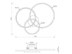 Trio Leuchten WIZ LED Deckenleuchte AARON Anthrazit 79 Cm Lang Mit Fernbedienung -Bestes Beleuchtungs Geschäft wiz led deckenleuchte aaron anthrazit 79 cm lang m 3